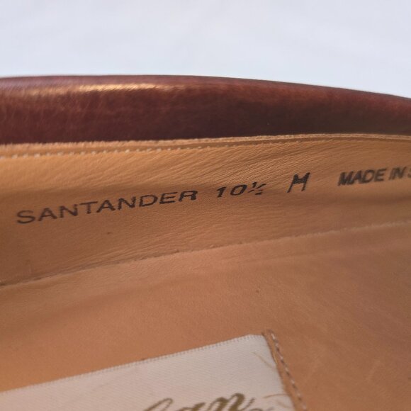 Mezlan Santander Brown Leather Slip On Kiltie Tassel Loafers Men’s Size 10.5 - Picture 10 of 10